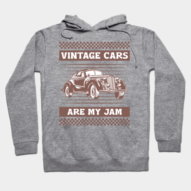 Vintage Cars Are My Jam Hoodie by Horisondesignz